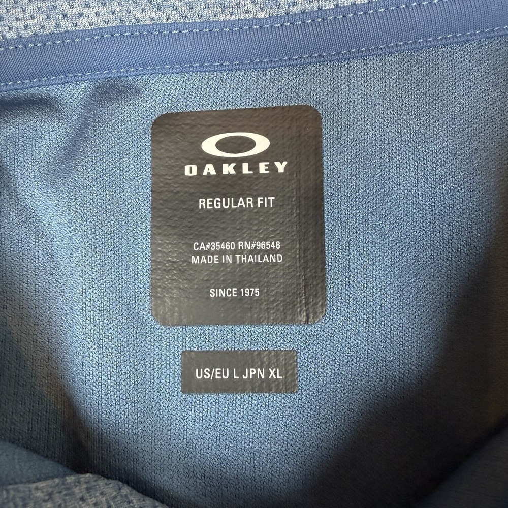 Oakley Regular Fit Short Sleeve Golf Polo Men's Large Blue GUC RN#96548 - Picture 3 of 5